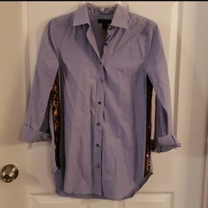 J.Crew Embellished Chambray Top